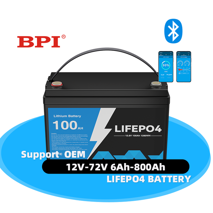 LiFePO4 Battery 12V-48V 6Ah-800Ah Deep Cycle Renewable Energy Storage System for Solar Power Backup and Off-Grid Applications BPI