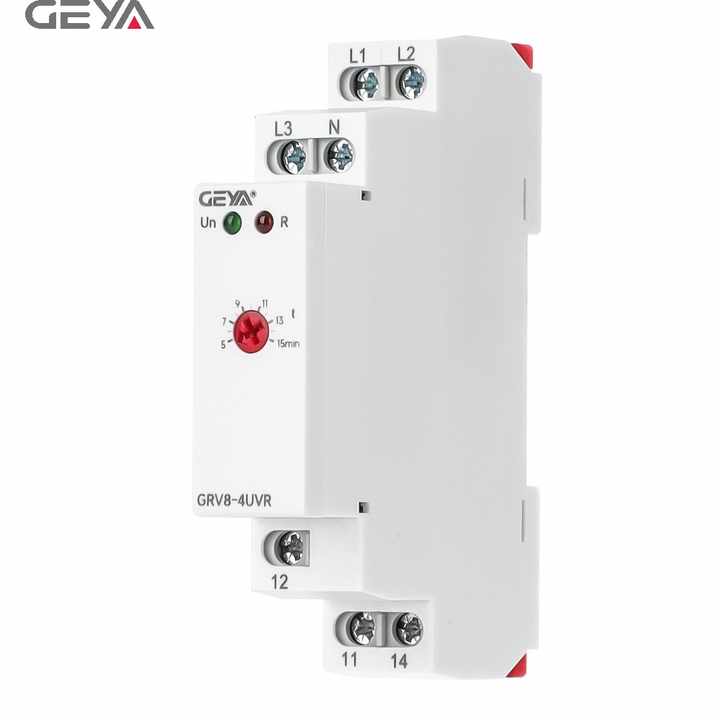 Under Voltage Relay 3 Phase GRV8-4UVR AC220V AC230V AC240V Undervoltage Protection for Voltage Monitoring GEYA