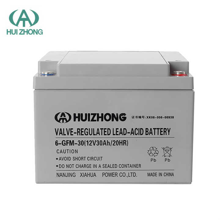 Lead Acid Deep Cycle Battery 12V 30Ah AGM Sealed Rechargeable Solar Energy Storage Battery for UPS Systems HUIZHONG OEM