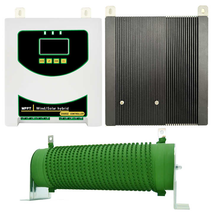 Dual Channel Wind Solar Charge Controller 12V/24V/48V MPPT 3000W Hybrid Solar System Controller for 24h Operation Jnge