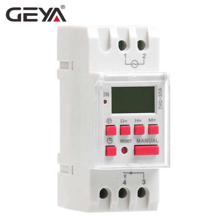 GEYA THC-30A Electronic Timer Weekly 24 Hour Digital Programmable Time Switch 220V 30A for Industrial Automation GEYA