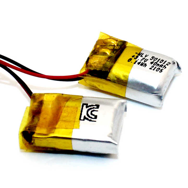 Factory Direct Sale Customized 501012 40mAh 3.7v Lithium Polymer Battery for Headset