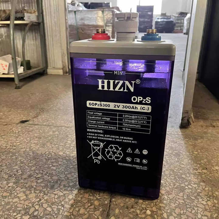 Deep Cycle Tubular 2V 300Ah Rechargeable OPzS Lead Acid Battery Flooded High Capacity Long Life Solar Energy Storage Telecom Power Supply HUIZHONG