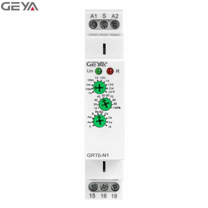GEYA GRT6-N1 A230 Extended Multifunction Time Relay Electronic Adjustable 0.1S-10Days Delay Industrial Automation Control GEYA