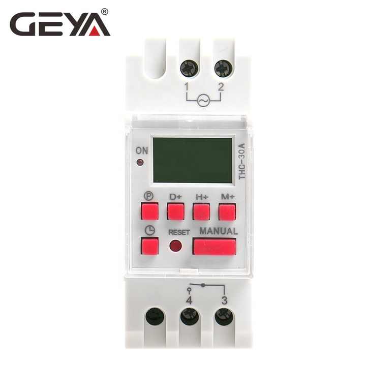 GEYA THC-30A Electronic Timer Weekly 24 Hour Digital Programmable Time Switch 220V 30A for Industrial Automation GEYA