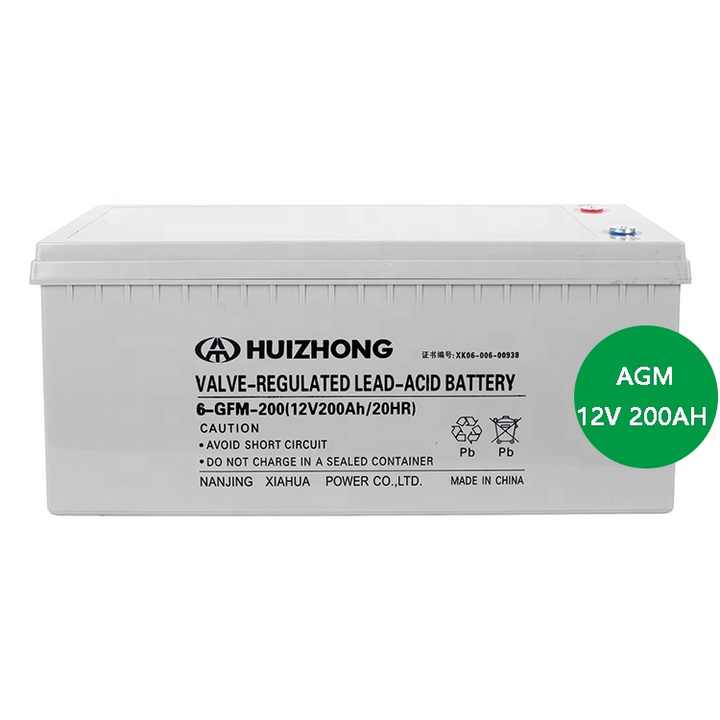 HIZN Free Maintenance AGM 12V 200AH Battery 3500 Cycles Deep Cycle Sealed for Solar Energy Storage Systems