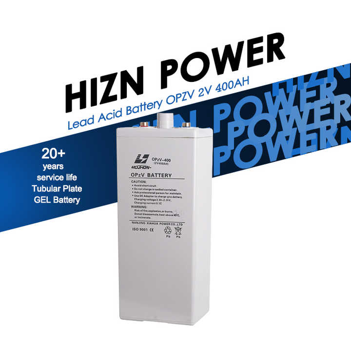 OPZV 2V 400AH Solar Battery Long Cycle Life Free Maintenance for Home Energy Storage Systems HIZN