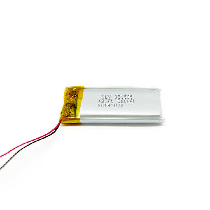 3.7V 200mAh Mini Li-Po Battery 051535 for Rechargeable Speakers and Consumer Electronics