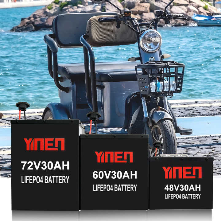48V 60V 72V 30AH 60AH Lithium Ion LiFePO4 Battery Pack for Electric Vehicle Tricycle Car