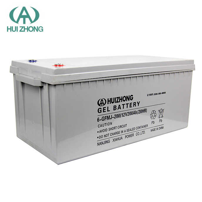 Maintenance Free GEL 12V 200Ah Deep Cycle Lead Acid Battery Solar Energy Storage System Rechargeable HUIZHONG