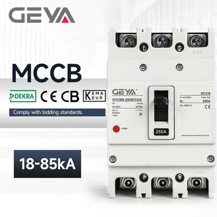 Moulded Case Circuit Breaker 250A 400V-690V High Breaking Capacity for Industrial Power Systems GEYA
