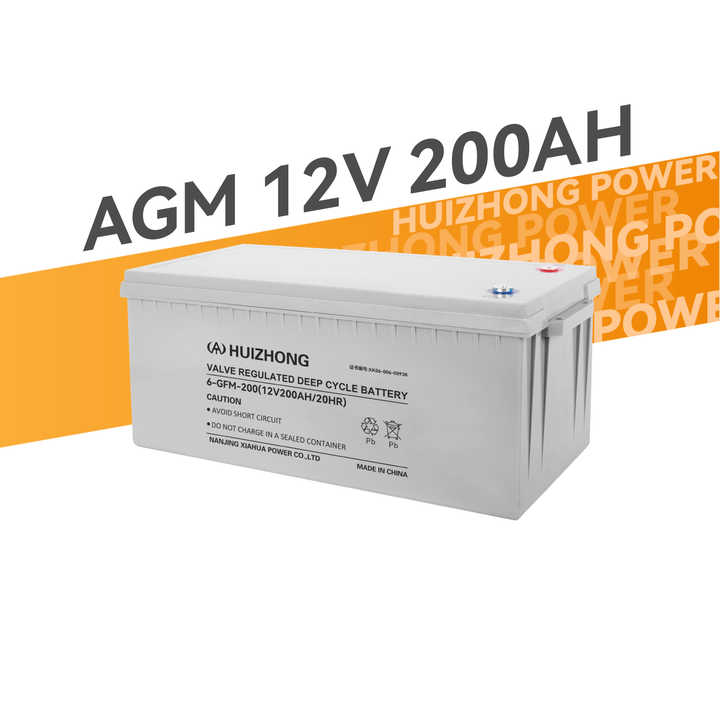 Lead Acid Solar System Battery AGM 12V 200AH Deep Cycle Energy Storage for Solar Power Systems HIZN