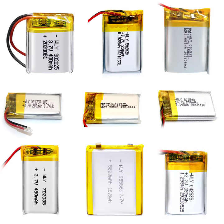 Customized Rechargeable 3.7V Polymer Battery 501220 80mAh Li Lithium Lipo Battery for Small Devices with High Cycle Life and Custom Sizes Wiliyoung