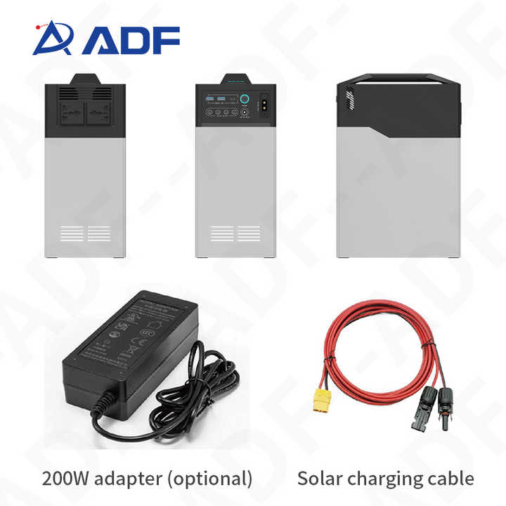 Portable Power Station 1000W LiFePO4 Battery 1008WH Pure Sine Wave AC 220V/110V for Outdoor Indoor Use ADF