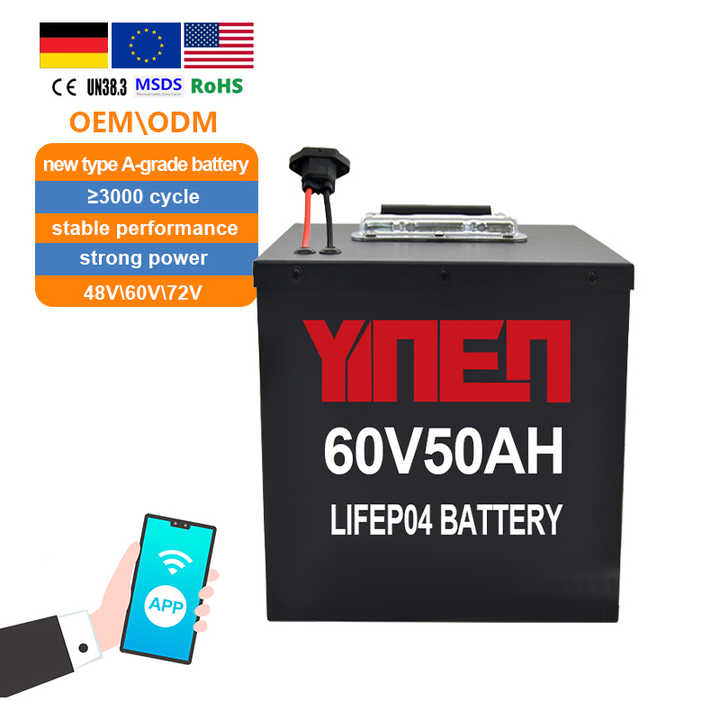 48V 60V 72V 30AH 60AH Lithium Ion LiFePO4 Battery Pack for Electric Vehicle Tricycle Car