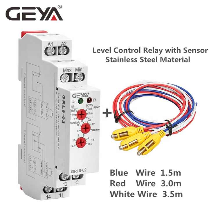GEYA GRL8-02 Level Control System Automatic Water Level Pump Controller with Sensor for Industrial Applications GEYA OEM ODM