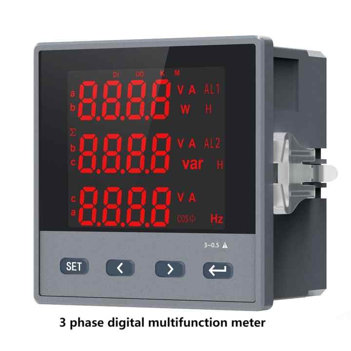 GEYA 96*96mm GY500-3E4 AC 220V Multifunction Smart Digital Power Meter with RS485 Display for 3 Phase Energy Monitoring