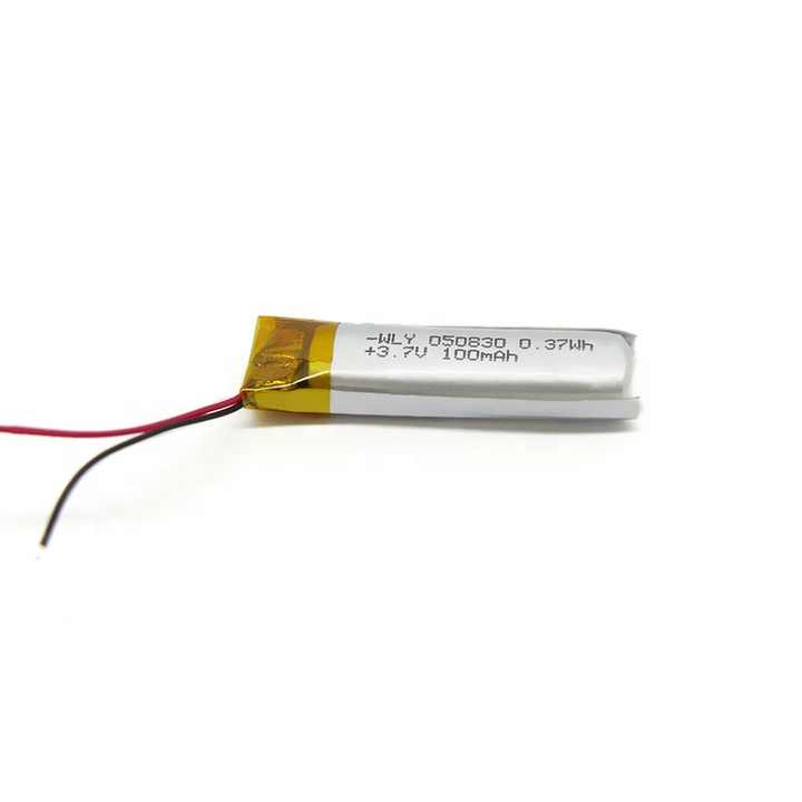 Lithium Polymer Battery 050830 100mAh Rechargeable 3.7V Compact for Digital Beauty Machines and Electronic Devices Wiliyoung