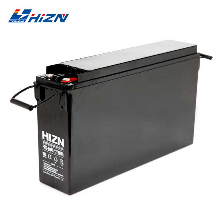 Maintenance Free Front Terminal 12V 200Ah Sealed Deep Cycle Telecom Battery for Solar Energy Storage and UPS Systems HUI ZHONG