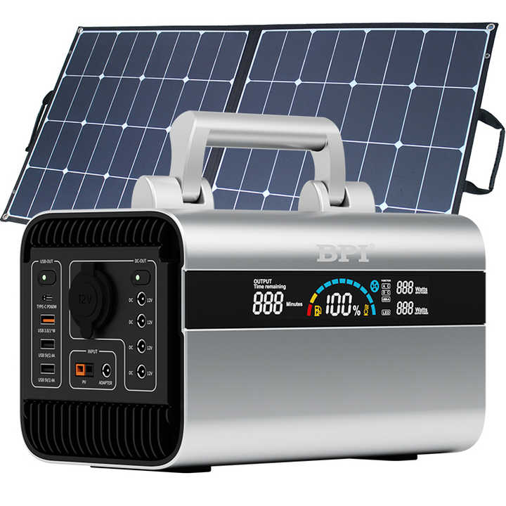 Portable Power Station 1000W LiFePO4 Battery Solar Generator for Emergency Backup with MPPT Controller BPI