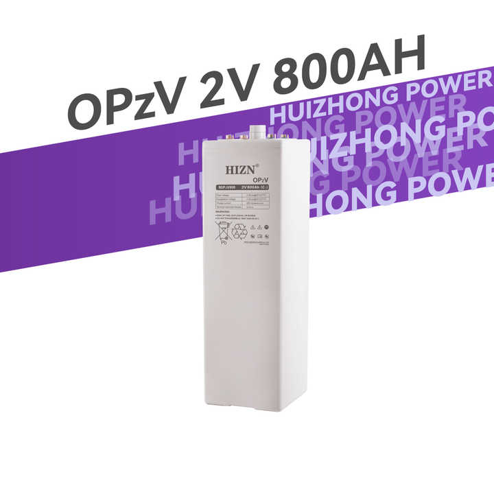 HIZN OPZV 2V 800AH Long Cycle Life Free Maintenance Lead Acid Battery for Solar Energy Storage and UPS Systems