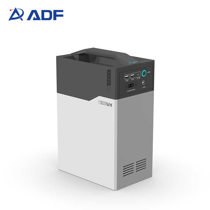 Portable Solar Power Station 1008Wh LiFePO4 Battery 1000W AC/DC Output for Outdoor Camping Emergency Backup ADF