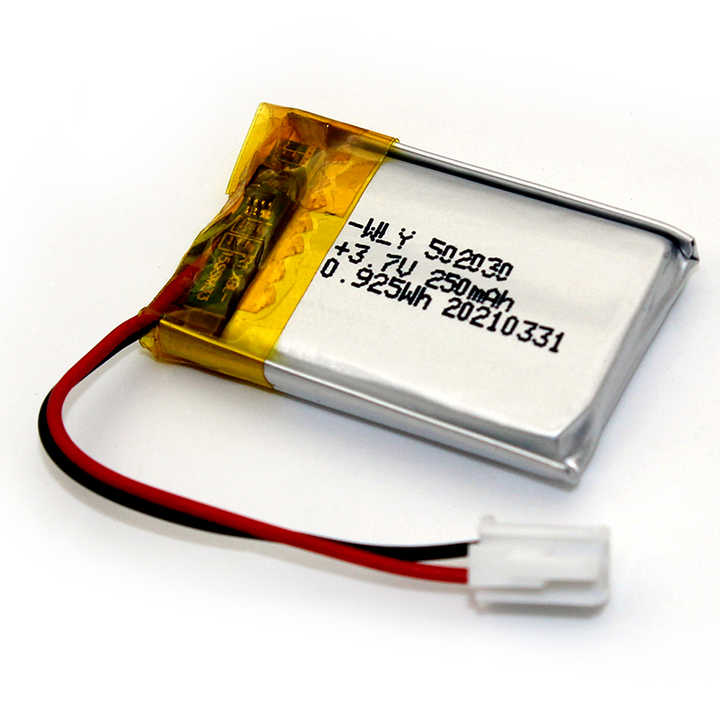 High Quality Lipo Battery 502030 3.7v 250mAh Rechargeable Polymer Battery for Smart Watches and Wearable Devices