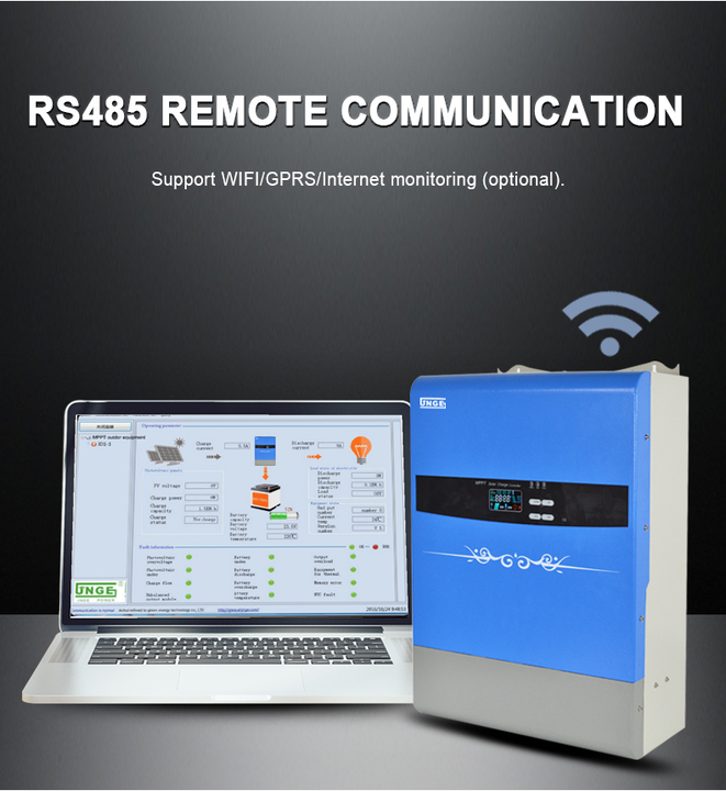 Solar Charge Controller High Voltage MPPT 80A 100A 192V 480V 584V with WIFI RS485 for Solar Energy Systems JNGE