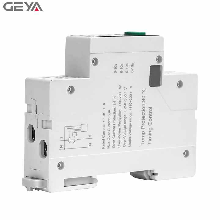 GEYA Smart WiFi Changeover Switch RCCB Circuit Breaker with Remote Control 90-240V 4.5kA Breaking Capacity for Residential and Commercial Circuit Protection GEYA