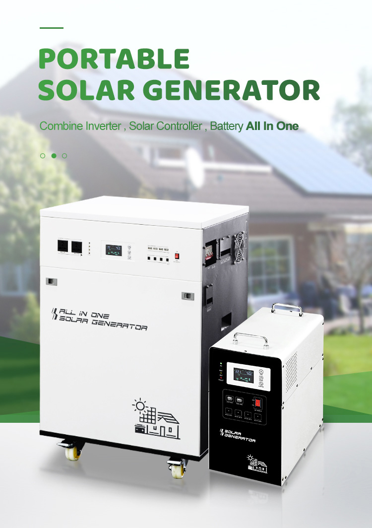 High Efficiency 1500w All in One Portable 220 Volts Solar Energy Generators 2kva 2kw Photovoltaic Solar Inverter