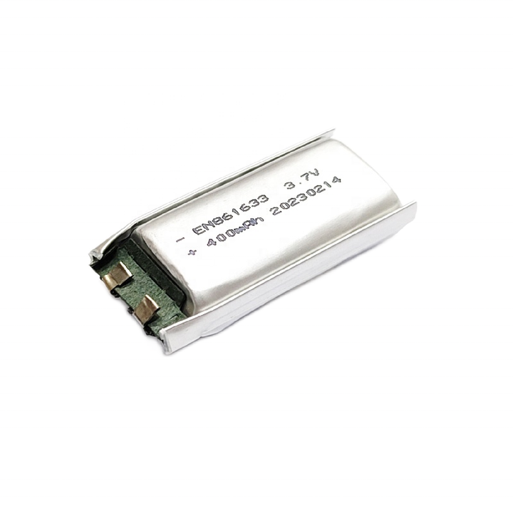 Encore Custom Lithium Polymer Battery 861633 400mAh 3.7V Rechargeable Deep Cycle LiPo Battery for Headset and Consumer Electronics Encore