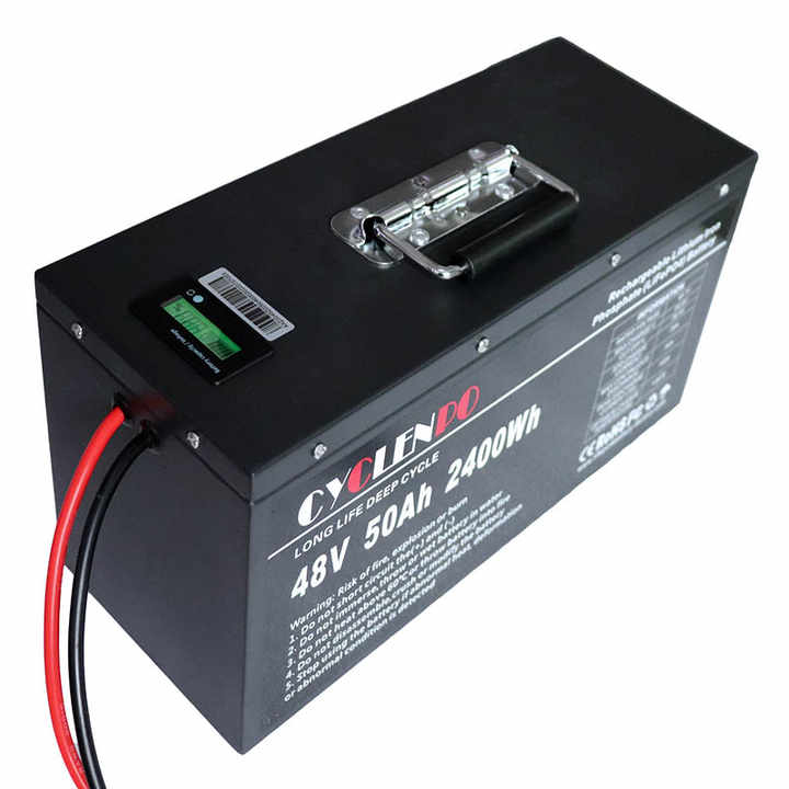 Cyclenpo 48V 50Ah Lithium Ion Battery Pack LiFePO4 High-Capacity Long Cycle Life for Electric Vehicles E-Bikes Power Tools CYCLENPO