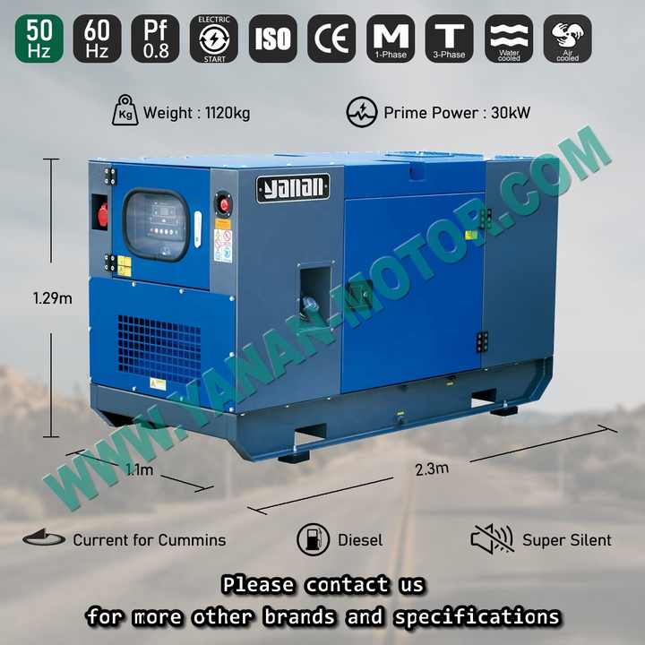 Diesel Generator Super Silent With Weichai Engine 30kW Blue Power Hot Sales for Backup Power