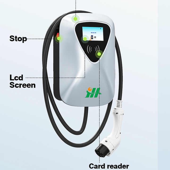 Adjustable GB/T 32A Type 2 EVSE EV Wallbox Charger 7.2kW 11kW 22kW AC Electric Vehicle Charging Station Hongjiali