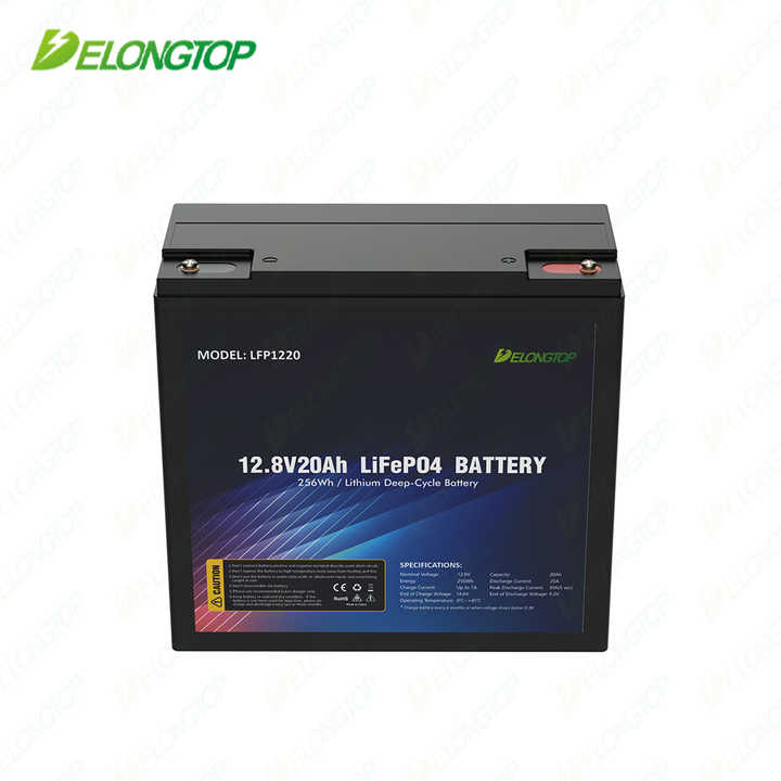 Deep Cycle 12V 20Ah LiFePO4 Battery Pack High-Capacity Energy Storage for Solar RV Boat Golf Trolley Scooter DELONGTOP