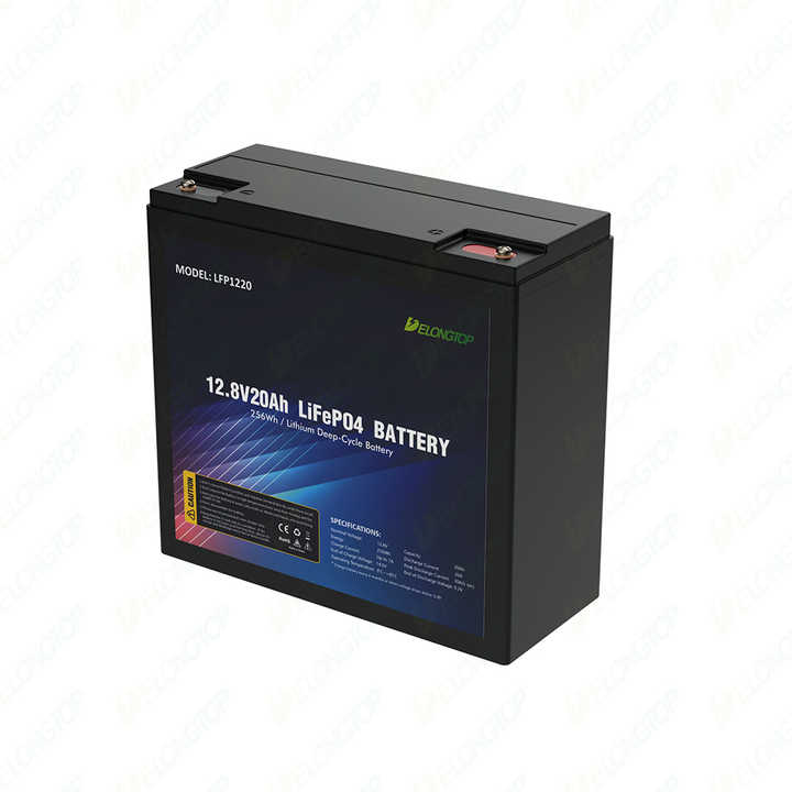 Deep Cycle 12V 20Ah LiFePO4 Battery Pack High-Capacity Energy Storage for Solar RV Boat Golf Trolley Scooter DELONGTOP