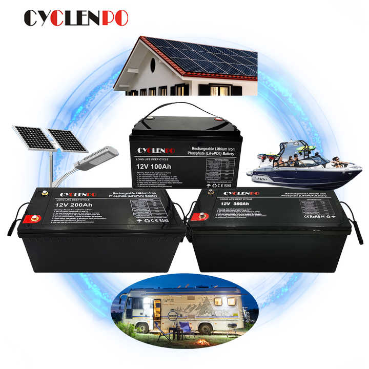 Deep Cycle LiFePO4 12V 300Ah Battery Pack for Solar Energy Storage Systems and Electric Vehicles cyclenpo