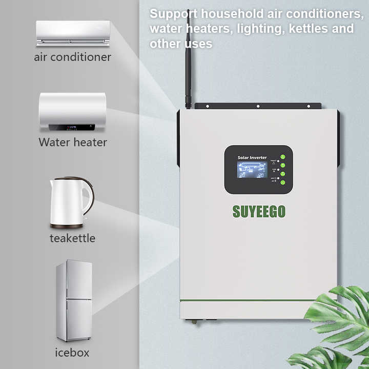 Hybrid Solar Inverter 3500W 5000W 24V MPPT 110V 120V for Solar System Pure Sine Wave SUYEEGO