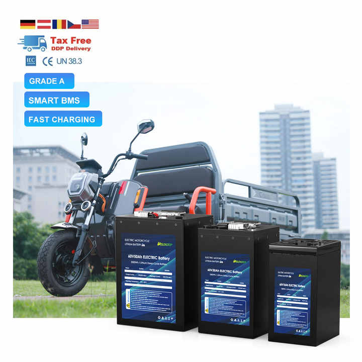 60V LiFePO4 Battery 20Ah 30Ah High Cycle Life for Electric Scooters Motorcycles DELONG