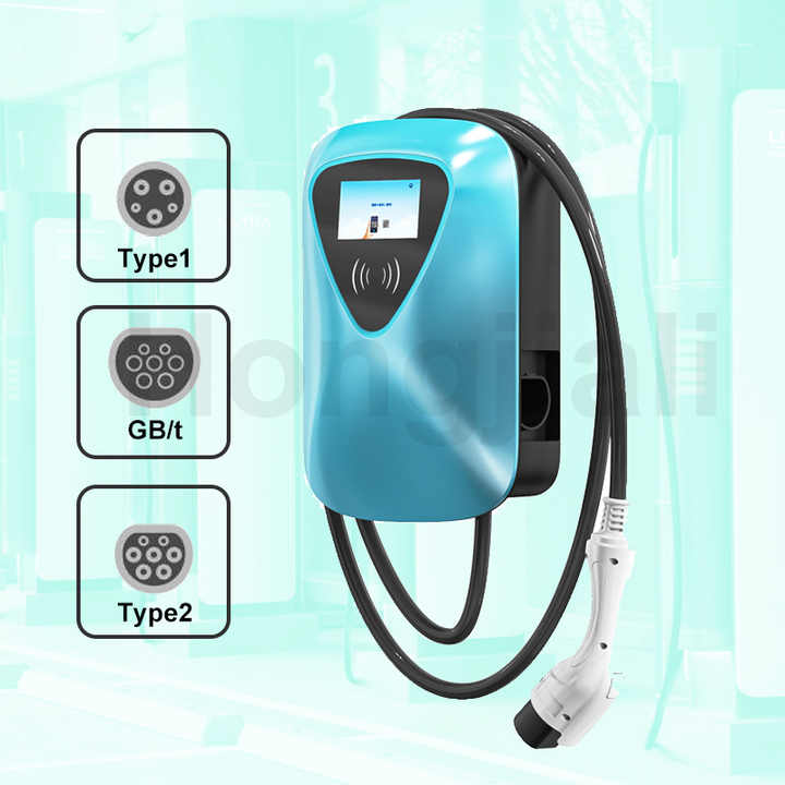 Electric Vehicle Fast Charger 32A 7kW Type 2 Portable EV Charger Super Fast Charging Station for Home Use Hongjiali