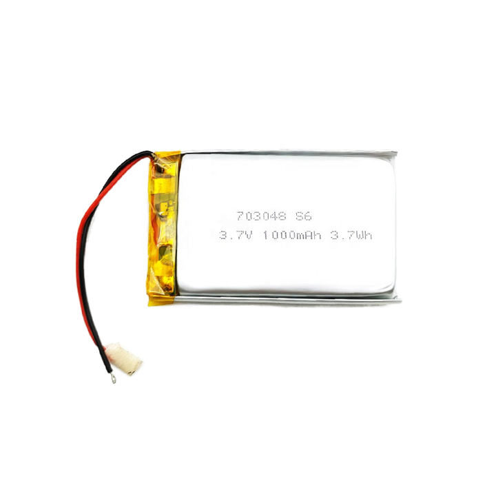 Encore Custom 703048 703050 1000mAh Lithium Polymer Battery 3.7V Flat Rechargeable Pouch Cell for Speaker Consumer Electronics Power Tools Toys Home Appliances Encore