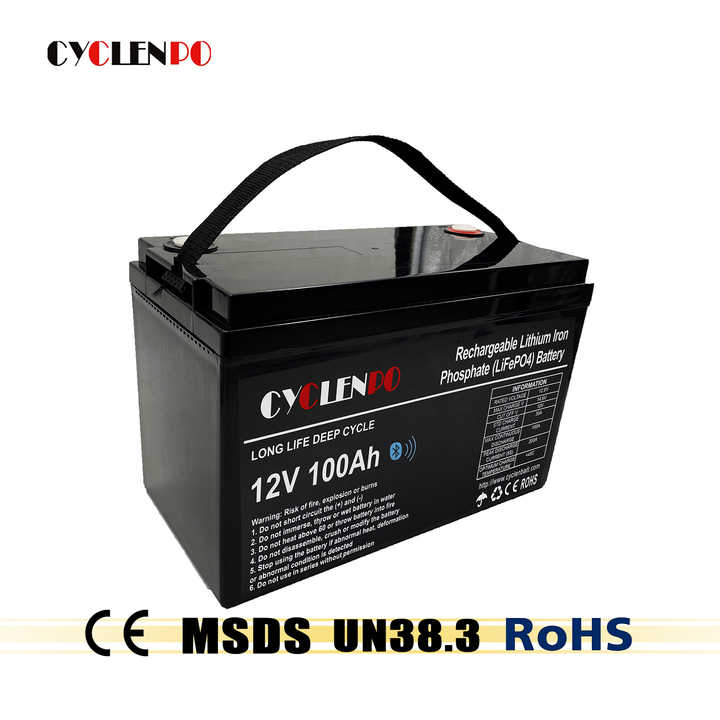 LiFePO4 12V 100Ah Battery 4000 Cycles Solar Energy Storage System for Electric Vehicles cyclenpo