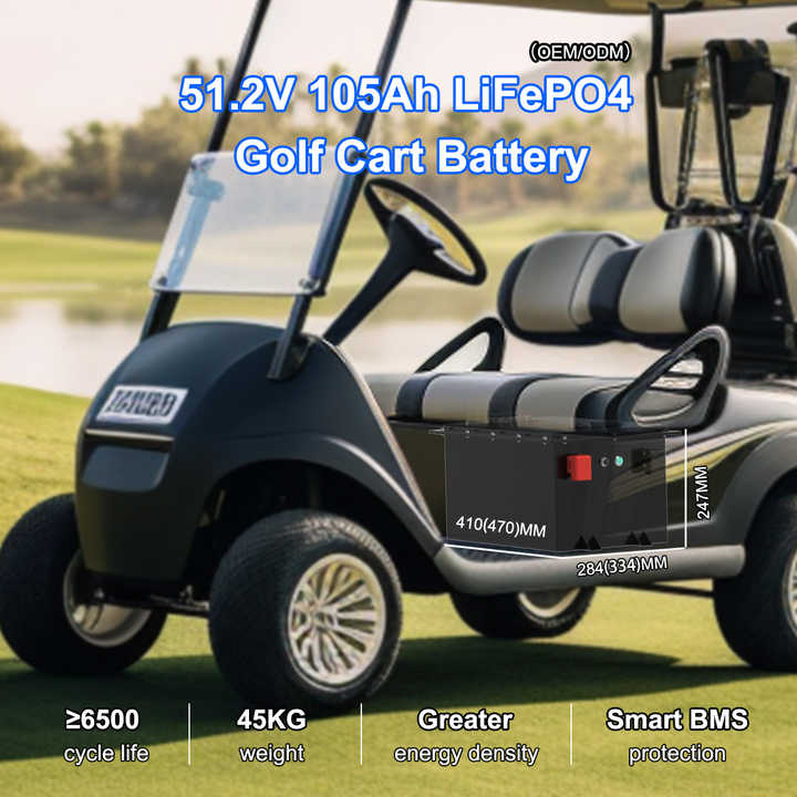 38.4V 105Ah LiFePO4 Battery High Cycle Life 6500 Cycles for Golf Cart Solar Energy Storage System DELONG
