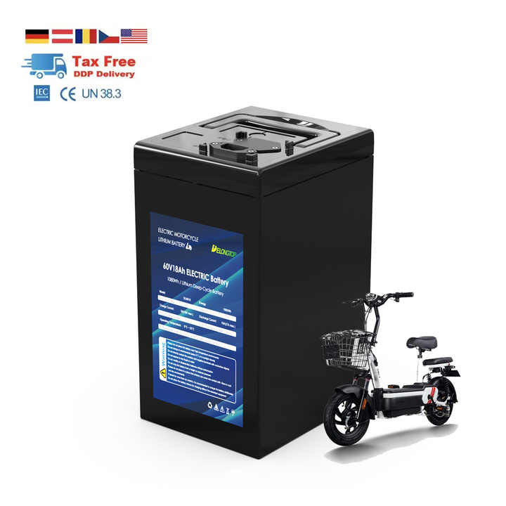 60V LiFePO4 Battery 20Ah 30Ah High Cycle Life for Electric Scooters Motorcycles DELONG