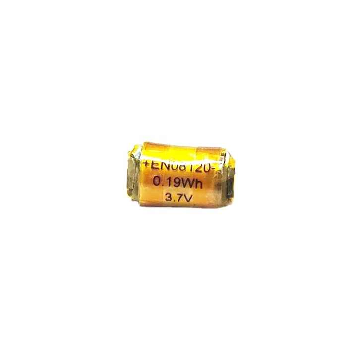Rechargeable Standing Cylindrical Lithium Ion Battery 08120 3.7V 60mAh 0.22Wh for GPS Navigation Devices and Consumer Electronics
