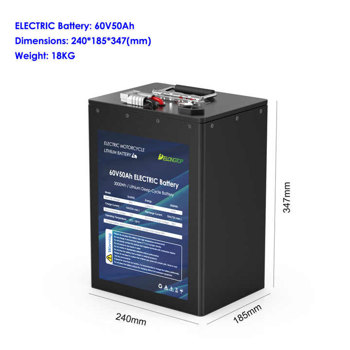 60V 72V Electric Bike Scooter Lithium Lifepo4 Battery 20Ah 30Ah 35Ah 40Ah 50Ah 60Ah 80Ah High Quality Battery Packs for Electric Vehicles and Scooters DELONGTOP