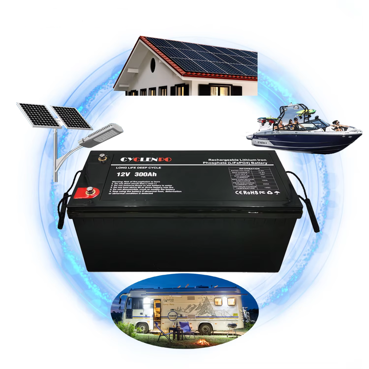 Deep Cycle LiFePO4 12V 300Ah Battery Pack for Solar Energy Storage Systems and Electric Vehicles cyclenpo