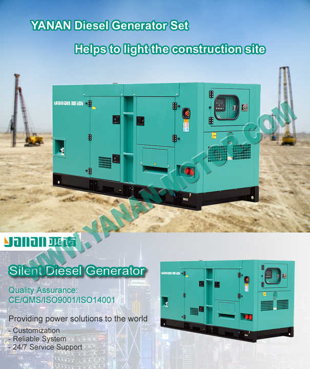 Yanan SLG Brushless Alternator 20kVA/25kVA Diesel Generator Set for Portable Power Supply with 50/60Hz Frequency and Auto Start Function High Quality Supplier