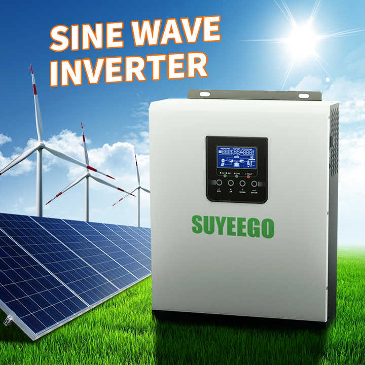 High Frequency Hybrid Solar Inverter 24V 2.4KW 3KW Pure Sine Wave 48V Off Grid DC/AC Solar PV Power Inverter for Home Energy Storage SUYEEGO