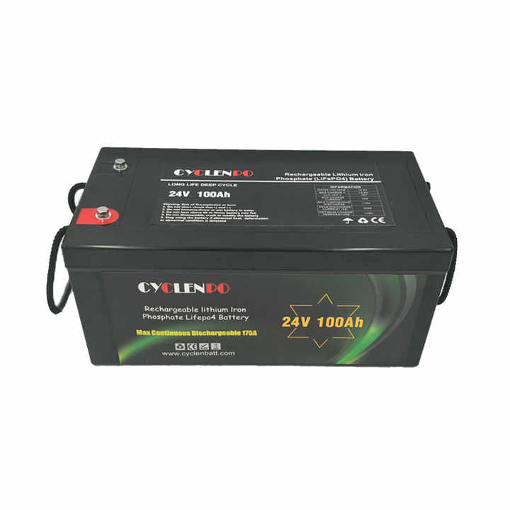 Rechargeable 24V LiFePO4 Battery 100Ah for Solar Energy Storage Systems and Electric Vehicles CYCLENPO
